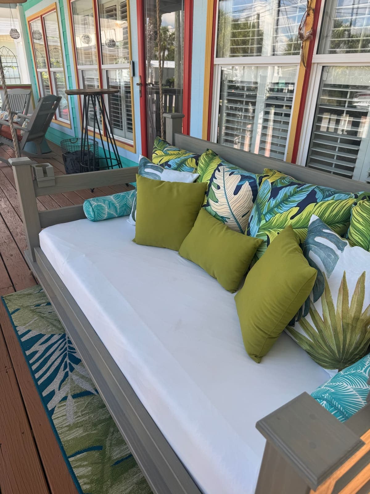 Custom porch swing bed