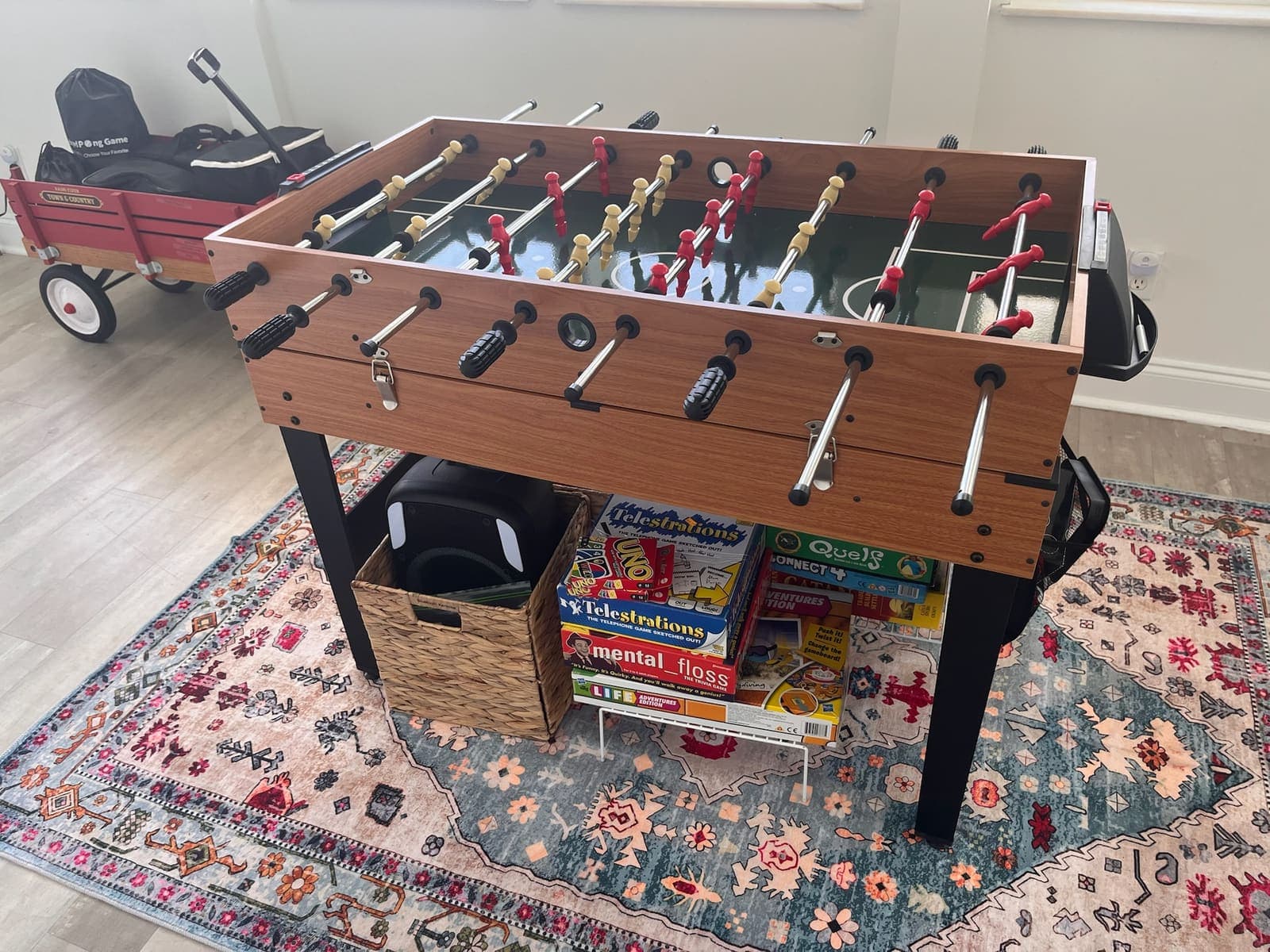 Foosball table and games
