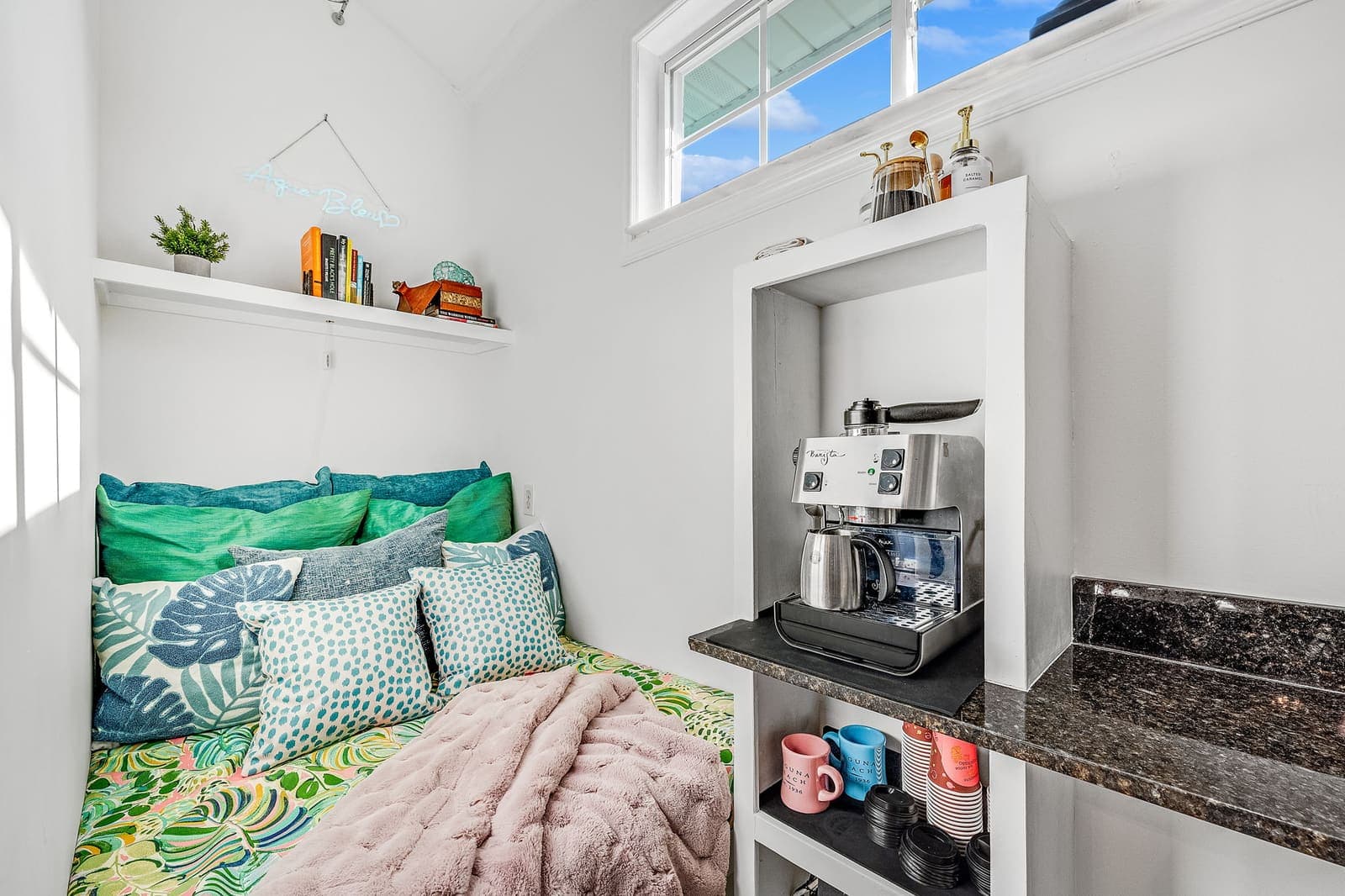 The Chrysalis — cushioned reading nook